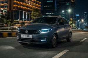 New Tata Tiago 2026 facelift on road