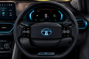 Tata Tiago EV premium interior steering wheel