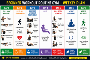 beginner workout routine gym