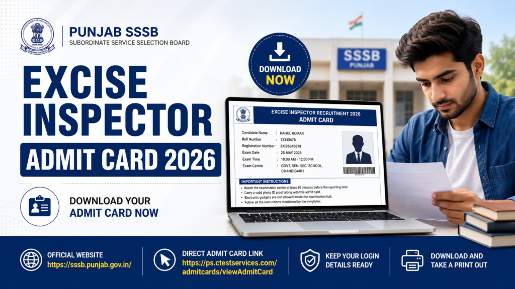 excise inspector admit card download