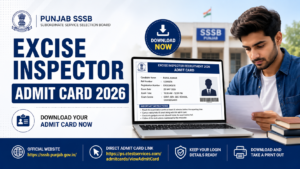 excise inspector admit card download