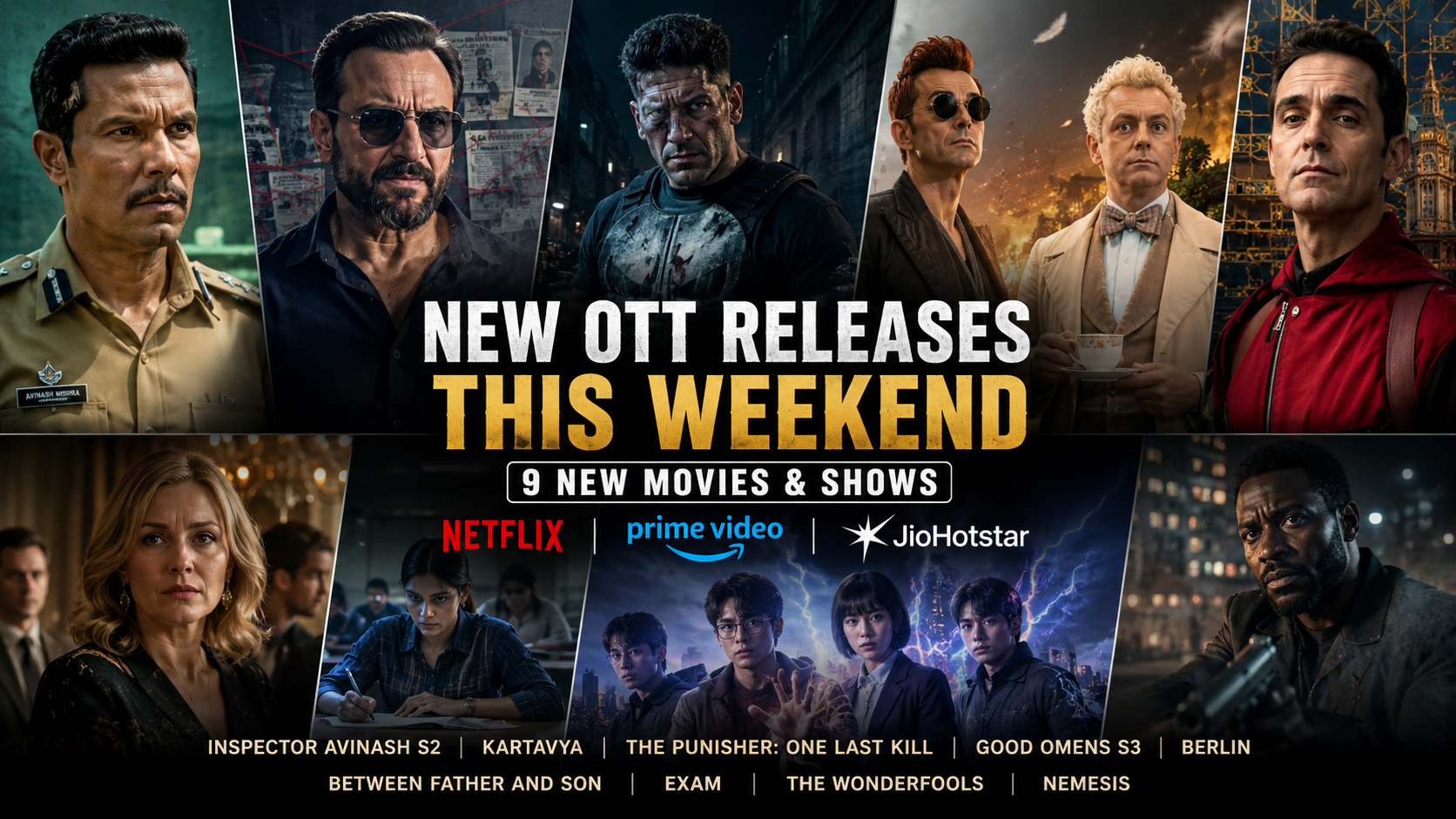 New OTT Releases This Weekend: Netflix, Prime Video और JioHotstar पर देखें 9 नई Movies & Shows