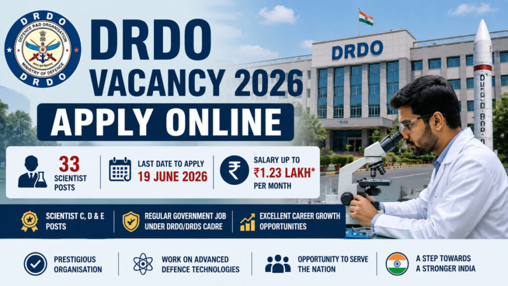 DRDO Vacancy 2026 Apply Online