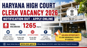 Haryana High Court Clerk Vacancy 2026 Notification
