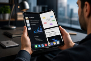 iPhone Ultra foldable multitasking display concept