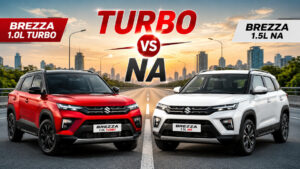 Brezza 1.0L Turbo vs Brezza 1.5L NA comparison