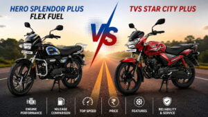 Hero Splendor Plus Flex Fuel vs TVS Star City Plus comparison