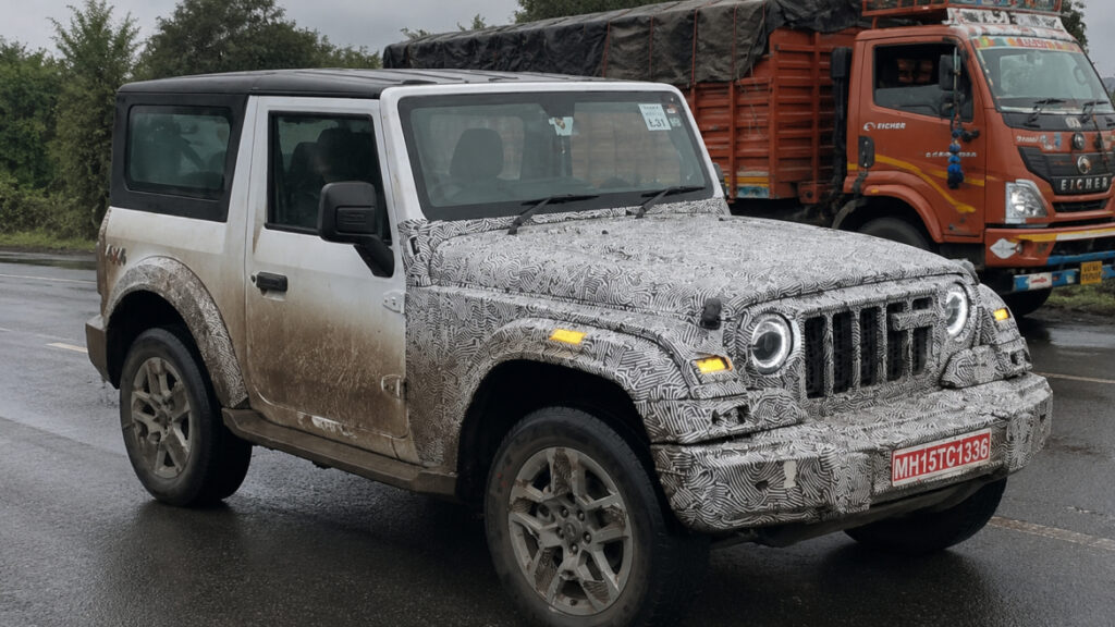 2027 Mahindra Thar 3 Door Facelift spy shots