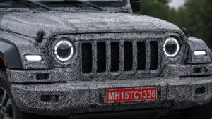 Mahindra Thar 3 door facelift new grille and LED headlights