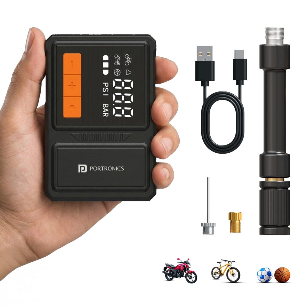 Portronics Vayu Nano portable tyre inflator