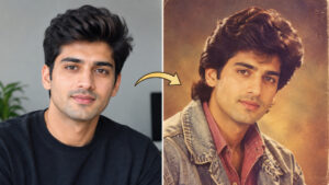 ChatGPT 80s photo trend से बनाया गया retro AI portrait