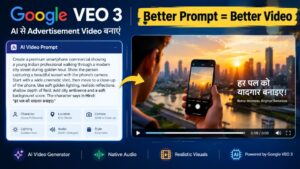 Google VEO 3 prompt से cinematic advertisement video
