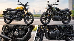 TVS Ronin vs Hunter 350 engine and performance comparison